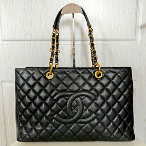 Authentic Chanel XL Caviar Grand Shopping Tote